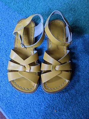 Salt Water Sandals Size 2 In Mustard • $45