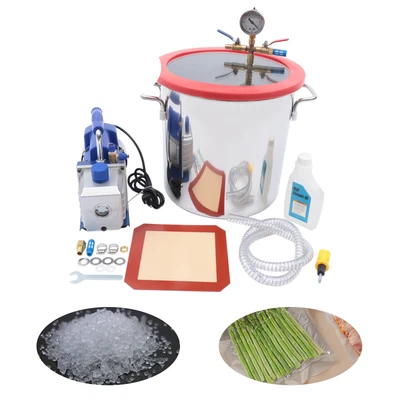 $155 • Buy Vacuum Chamber Kit 5 Gallon With 5 CFM Vacuum Pump Degassing Chamber 1/3HP 