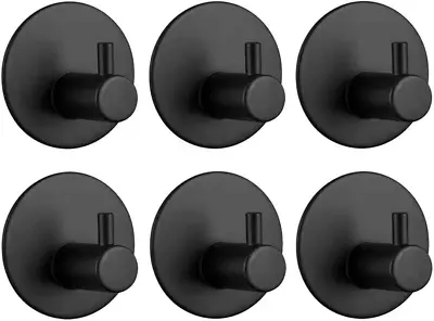 6 Pack Stainless Steel Wall Hook 6 Self- 3M Adhesive Hooks Towel Hook Endurance  • $28.66