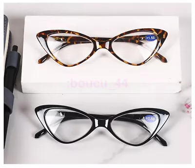 Womens Cat Eyes Fashion Sexy Reading Glasses Spring Hinge Readers 1.0 ~ 4.0 HOT • $16.41