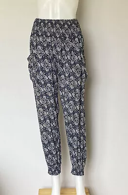 Caroline Morgan Harem Pants With Elastic Waist Pockets Size 10 • $19.85