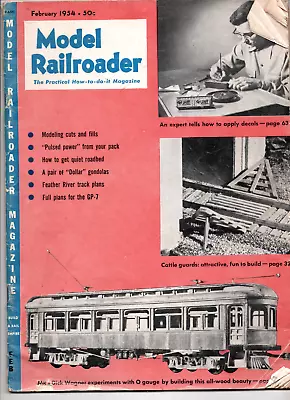 Model Railroader Magazine - February 1954 AND ENGINE POST CARD CHEAP • $0.99