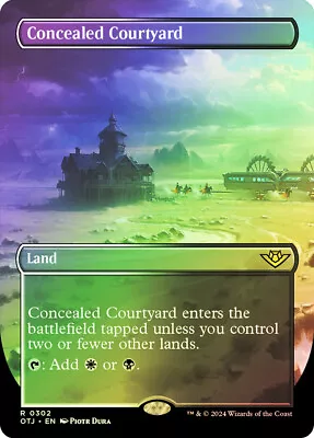 MTG FOIL Concealed Courtyard Borderless  - Outlaws Of Thunder Junction • $3.69