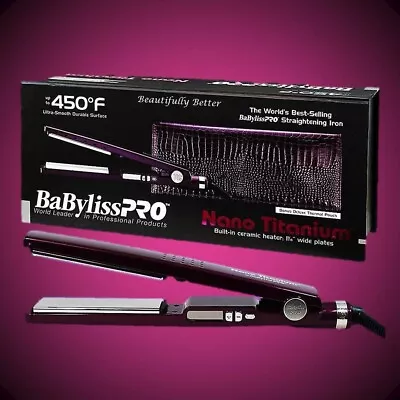 Authentic! Babyliss Nano Titanium 1 1/4 Purple Led Hair Straightener / Flat Iron • $99.99