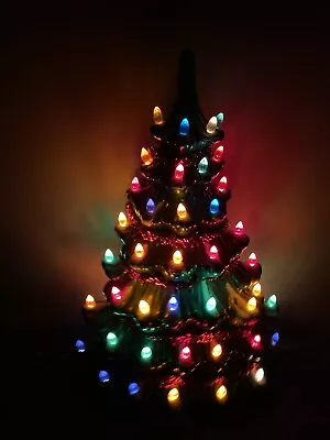 Vintage Ceramic Light Up Christmas Tree Green 18  X 12  • $124.95