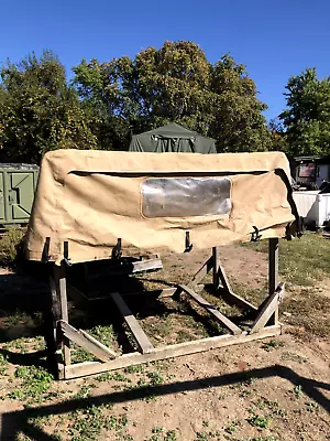  Military Surplus Back Cargo Cover Soft  Tan 4 Man Truck M998 Hmmwv Army Stained • $195