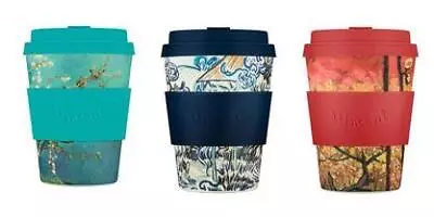 12oz 350ml Reusable Ecoffee Cup Eco-Friendly PLA Vincent Van Gogh Coffee Cup • £15.95