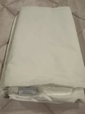 Restoration Hardware White Flat Sheet King Cotton Made In Italy New • $119