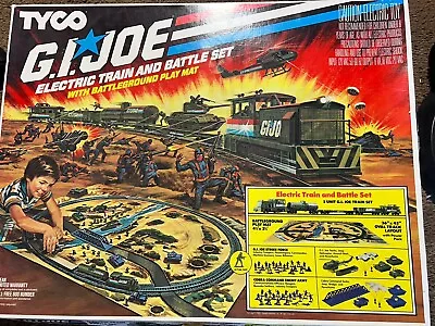 Vintage 1983 Tyco GI JOE Electric Train And Battle Set W/Battleground Play Mat • $124.99