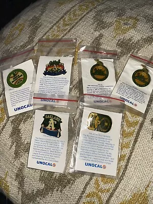 Vintage Unocal 76 Oakland Athletics Pins. 1968 1987 1972 1974 Lot Of 6 • $55.55