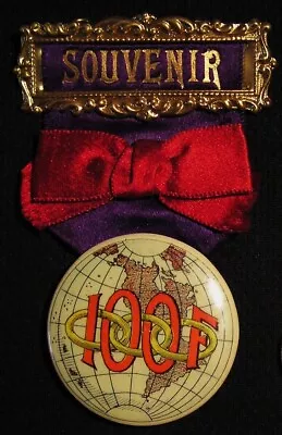 1900 Ioof Odd Fellows 2-sided Celluloid Souvenir Medal Badge - Richmond Va • $45