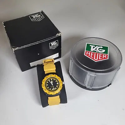 TAG Heuer Formula 1 Mid Size 380.513/1 Black & Yellow 35mm F1 With Box • £250