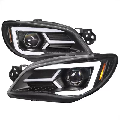 06-07 Subaru Impreza WRX STI Projector Headlights W/LED C Bar Sequential Black • $332