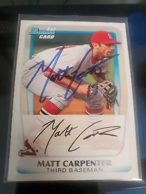 Matt Carpenter Autograph Signed 2011 Bowman 1st St Louis Cardinals • $28.99