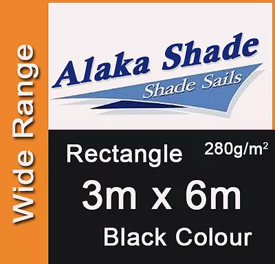 $142.90 • Buy Extra Heavy Duty Shade Sail Black Rectangle 3x6m, 3m X 6m, 3 By 6m, 3 X 6m 3mx6m