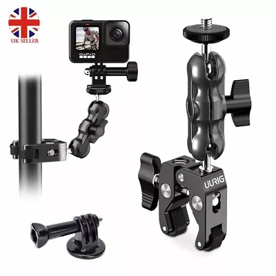 UURIG Magic Arm Ballhead Super Clamp Monitor Holder Camera Adapter Universal • £12.99