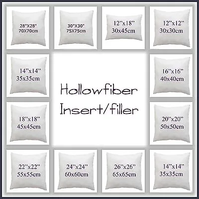 £68.97 • Buy Hotel Quality Hollowfibre Cushion Pads,Filler,Inners 12 14 16 18 20 22 24 26 28 