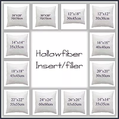 £68.97 • Buy Hotel Quality Hollowfibre Cushion Pads,Filler,Inners 12 14 16 18 20 22 24 26 28 
