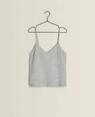 $23.40 • Buy ZARA HOME - Strappy Top With A Floral Jacquard Design Medium - New Sleepwear Top