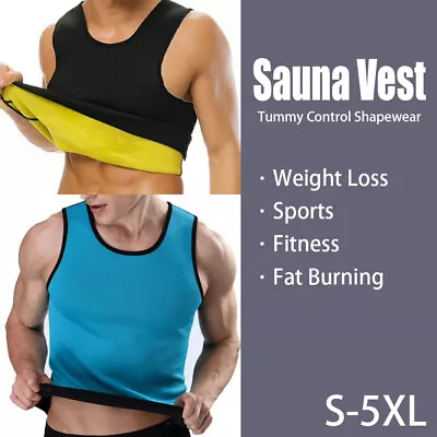 Short Sweat Sauna Vest Body Shaper Slimming Neoprene Burnning Fat For Men Women • $17.22