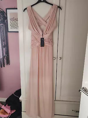 Matthew Williamson Butterfly Prom/Bridesmaid Pink Maxi Dress Size 10 Bnwt • £65