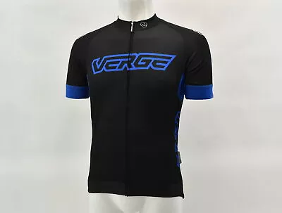 Verge Men's Small Core Fitted Short Sleeve Cycling Jersey Black/Blue Brand New • $15