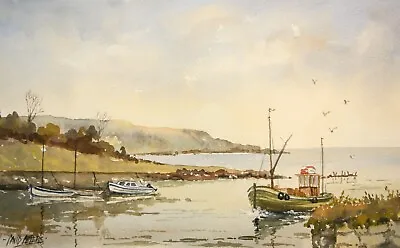 Original Watercolour Painting CUSHENDUN N. IRELAND By DAVID PETERS Irish Art • £160