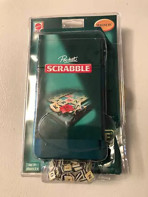 Scrabble Magnetic Pocket Travel Game Mattel • $12