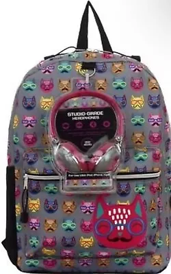 Star Point Girls Kitty Cat Backpack With Headphones • $48.98