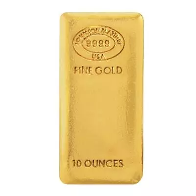 10 Oz Johnson Matthey (JM) Gold Bar .9999 Fine (USA) • $24499.19