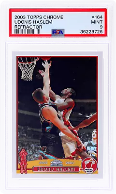 2003 Topps Chrome #164 Udonis Haslem Refractor PSA 9 Rookie RC • $68