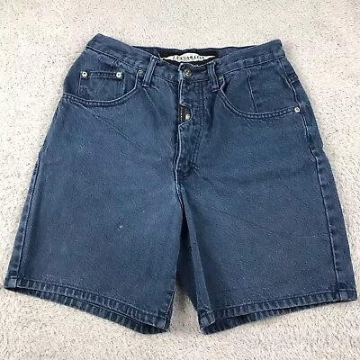 Z Cavaricci Shorts Mens 28/29 Blue Button Fly 7  Denim Vintage Y2K • $28.88