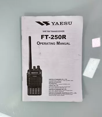 Genuine Yaesu FT-250 250R Original Operating Manual VHF FM Transceiver 2006 OEM • $22.79