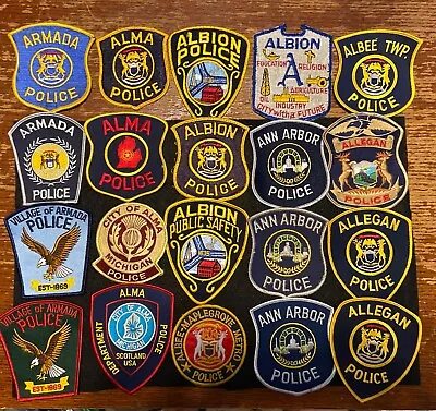 Vintage Obsolete State Of Michigan Police Patches Mixed  Lot Of 20. Item 251 • $15.50