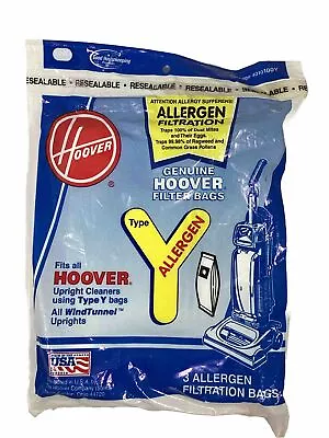 Hoover Type Y Vacuum Bags 3 Pack For Windtunnel Allergen Filtration Bag Y New • $5.99