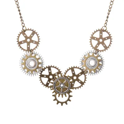 Steampunk Pendant Necklace Steampunk Jewelry Gothic Necklace Gear Cog Necklace • $6.03