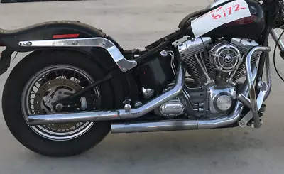 2004 Harley Softail Exhaust Header Muffler Pipes Set VANCE & HINES STRAIGHTSHOTS • $150.22