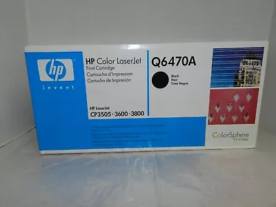 NEW Genuine HP BLACK Toner Cartridge Q6470A  HP 501A Color LaserJet 3600 M44K • $35