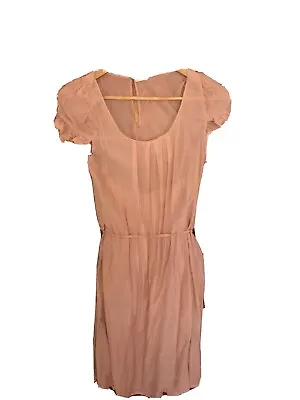 $15 • Buy Ladies Peach Colour Sheer With Camisole Oysho Dress - Size S