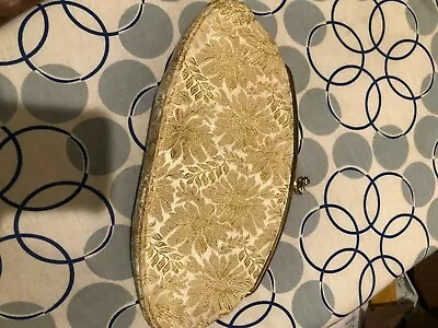 Ladies Gold Brocade Patterned Vintage Clutch W/ Shimmer By Kadin. FREEship • $11