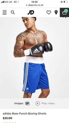 £15 • Buy Mens Boxing Shorts Blue Adidas Size M