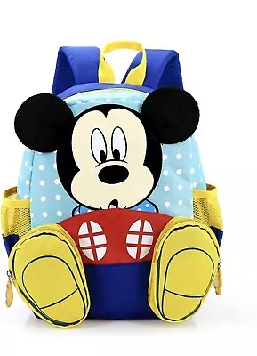 Kids Backpack Rucksack Mickey Blue • £6