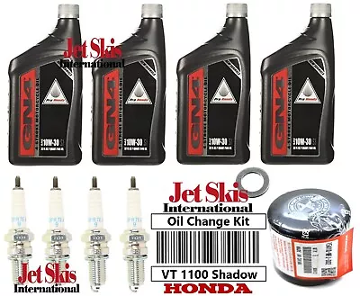 Honda Shadow 1100 Spirit Sabre Aero Ace 1100 Oil Change Kit W/ NGK Spark Plugs • $62.89