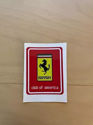 Vintage Ferrari Club Of America Windshield Window Sticker  • $13