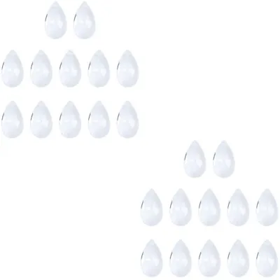 24 Pcs Crystal Pieces Hanging Glass Teardrop Parts Chandelier Replacement Parts • £9.48