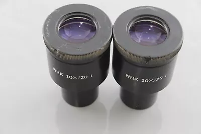 Pair Olympus WHK 10x 20 L Eyepieces Microscope • $34.99