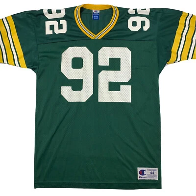 $45 • Buy Vintage Champion Green Bay Packers Reggie White Jersey 44