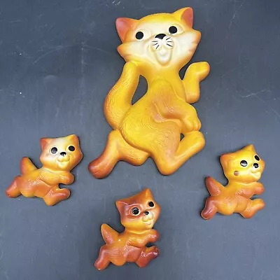 $19 • Buy Vintage Anthropomorphic Cat Kittens Chalkware Wall Hangings Miller Studio 1970s