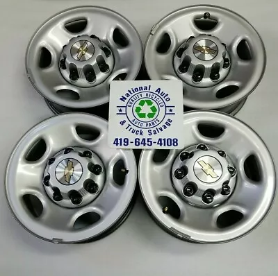 $349.99 • Buy 3-23 Chevy Express Van 1-10 Silverado 2500 Truck 8 Lug 16  OE Gray Steel Wheels