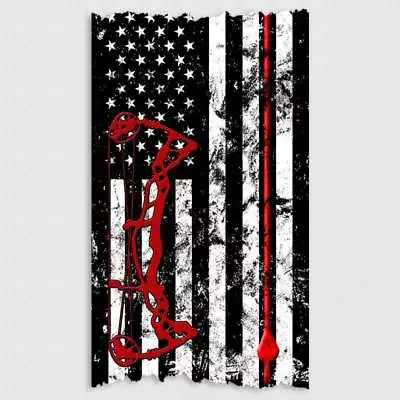 $34.99 • Buy Amercian Flag Grunge Tattered Archery Hunting Bow Decal For Mathews Hoyt PSE